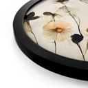 Poster Fina torkade blommor i naturliga nyanser - Treechild - rund