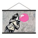 Stoffbild Pink Bubblegum Streetart - Habib - 30x20 cm