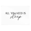 Textielposter All you need is sleep