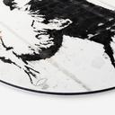 Tableau Banksy - Le lanceur de fleurs - Alu-Dibond rond