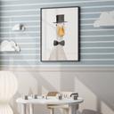Poster Gentleman Oie avec chapeau haut-de-forme - Korenkova