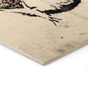 Tableau sur bois Banksy - Le lanceur de fleurs