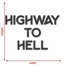 MDF-träbokstäver Highway to Hell