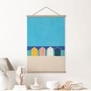 Textielposter Strandhuisjes aan zee - Rivers
