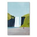 Wanddecoratie Waterval in de bergen - Rivers - Alu-Dibond