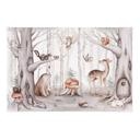 Kinderkamer Textielposter Lieve dieren in het bos - Kvilis