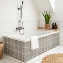 Autocollants pour carreaux béton gris clair, aspect béton, film pour meubles, film pour salle de bain, crédence de cuisine