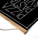 Textil poster Pizza Pasta & Vino svart