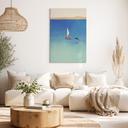 Canvas schilderij Zeilen met een dolfijn op zee - Rivers