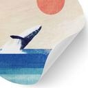 Muursticker Walvis in de zee - Rivers - Rond