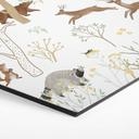 Hexagon Wanddecoratie Vrolijk Bosleven met Dieren - Oliver Robins - Alu-Dibond