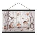 Kinderkamer Textielposter Lieve dieren in het bos - Kvilis