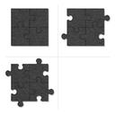 Decori in feltro - Pezzi di puzzle (Set da 4)