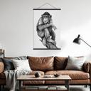 Textielposter Streetstyle aap met sigaret - Koubou