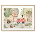 Poster Dieren Brandweer in het Bos - Oliver Robins