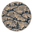 Wanddecoratie Dierensilhouetten in het Noordse Bos - Oliver Robins - Alu-Dibond - Rond
