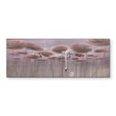 Wanddecoratie lotusbloemen met zwaan in het water in oudroze - Ms Tiff - Alu-Dibond Panorama