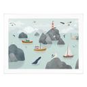 Poster Maritiem Kustmotief met Vuurtoren - Oliver Robins