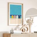 Poster Strandhuisjes aan zee - Rivers