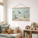 Kinderkamer Textielposter Zeedieren diep in de oceaan - Oliver Robins