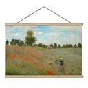 Textielposter - Veld met Klaprozen bij Argenteuil - Monet