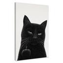 Tableau sur toile Chat noir effronté - Korenkova