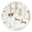 Wanddecoratie Vrolijk Bosleven met Dieren - Oliver Robins - Alu-Dibond - Rond