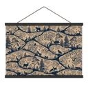 Kinderkamer Textielposter Dierensilhouetten in het noordse bos - Oliver Robins