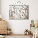 Kinderkamer Textielposter Avontuur met bosdieren - Kvilis
