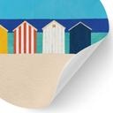 Muursticker Strandhuisjes aan zee - Rivers - Rond