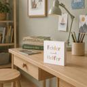 Holzbild zum Hinstellen - Mutmachspruch 'Fehler sind Helfer'