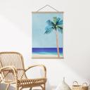 Textielposter Vakantiestrand met palmboom - Rivers