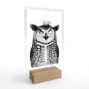 Présentoir de table Hibou amusant avec café - Korenkova