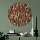 Stampa per Pareti Ettore Walnut - Venatura del Legno Astratta - Sir Edward x Grigory Gladarev - Alu-Dibond Rotondo