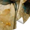 Fotomural redondo Flores de amapola secas con aspecto vintage - Treechild