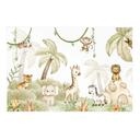 Kinderkamer Textielposter Schattige dieren onder palmen - Oliver Robins