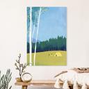 Wanddecoratie Kamperen aan de bosrand - Rivers - Alu-Dibond