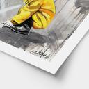 Poster Kind mit Papierschiff Streetart - Habib - 30x24 cm