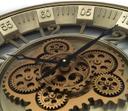 Retro Steampunk-Wanduhr mit Zahnrädern und arabischen Ziffern – Robustes Metall-Design Ø46 cm