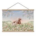 Kinderkamer Textielposter Paarden op de bloemenweide - Kikki Belle
