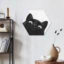 Tableaux Hexagonal Chat noir amusant - Korenkova - Alu-Dibond