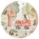 Vinilo Decorativo Bomberos Animales en el Bosque - Oliver Robins - Redondo