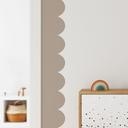 Sticker mural frise ondulée taupe