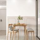 Wandpanelen Wandbekleding beige met sierbiesoptiek
