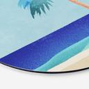 Wanddecoratie Vakantiestrand met palmboom - Rivers - Alu-Dibond Rond