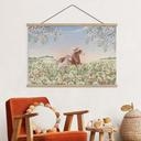 Kinderkamer Textielposter Paarden op de bloemenweide - Kikki Belle
