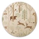 Houten Wanddecoratie Vrolijk Bosleven met Dieren - Oliver Robins - Rond