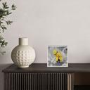 Holzbild zum Hinstellen Kind mit Papierschiff Streetart - Habib - 15x15 cm