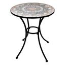 Table de jardin en mosaïque, 60 cm de diamètre robuste, intérieur et extérieur