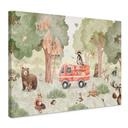 Canvas Schilderij Dieren Brandweer in het Bos - Oliver Robins